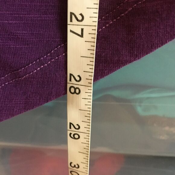 Eco Skin Shirt Womens Sz Small Purple Hemp Knit Long Sleeve Wrap Tunic Top‎ - Picture 8 of 8